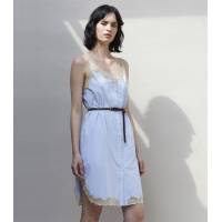 Blue Dress with Belt TCN