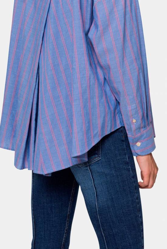 Shirt with coral stripes 