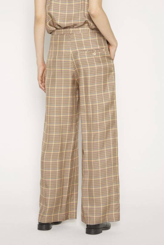 Viscose gingham trousers 
