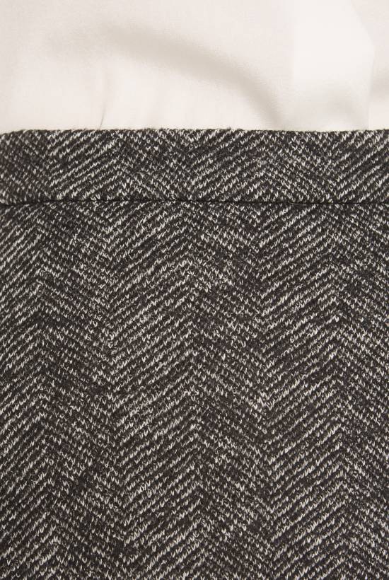 Herringbone wool skirt