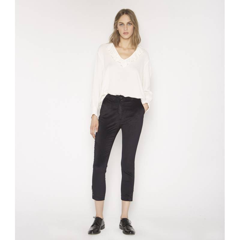Skinny velvet trousers