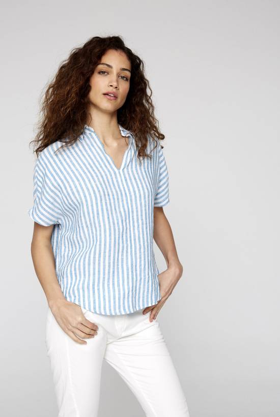 Capri Short Sleeved Striped Shirt
